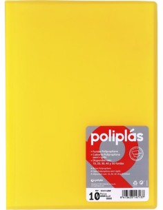 CARPETA Fº 10 FUNDAS SOLDADAS TRANSLUCIDAS AMARILLA